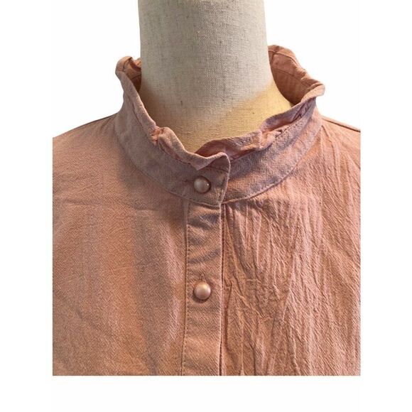 Zanzea Collection WOMENS Button Down Shirt Dolman Size Large Ruffled Collar - Picture 5 of 12